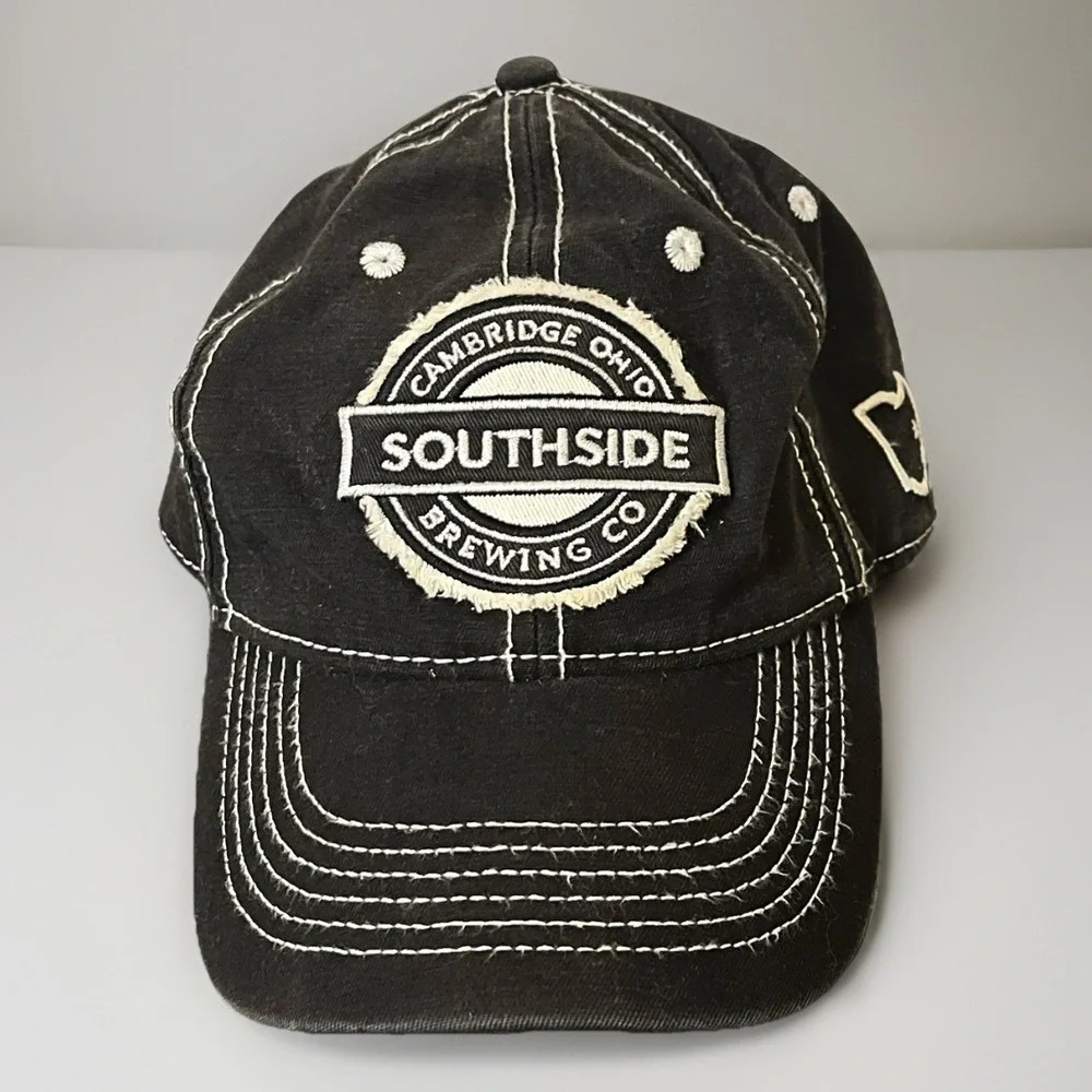 Southside Brewing Company Hat Ohio Beer StrapBack Baseball Cap Black White